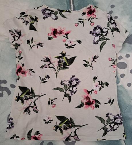 Tričko květiny, h&m,146
