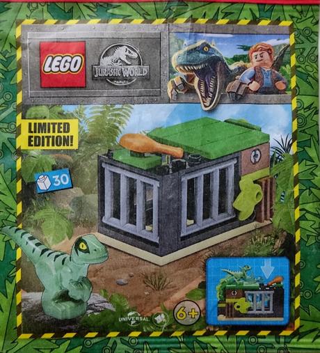 Lego jurassic world 122330 raptor with trap, 