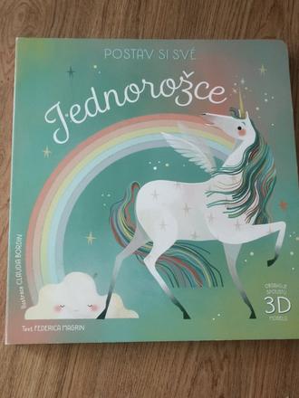 Kniha 3d leporelo "postav si své jednorožce", 
