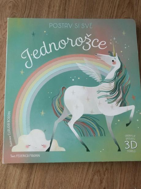 Kniha 3d leporelo "postav si své jednorožce", 