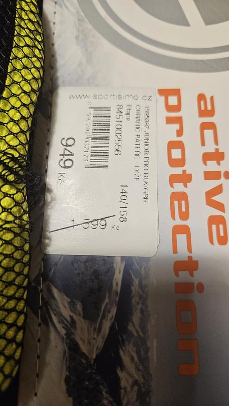 Nový dětský chránič páteře etapě junior pro 140/15,