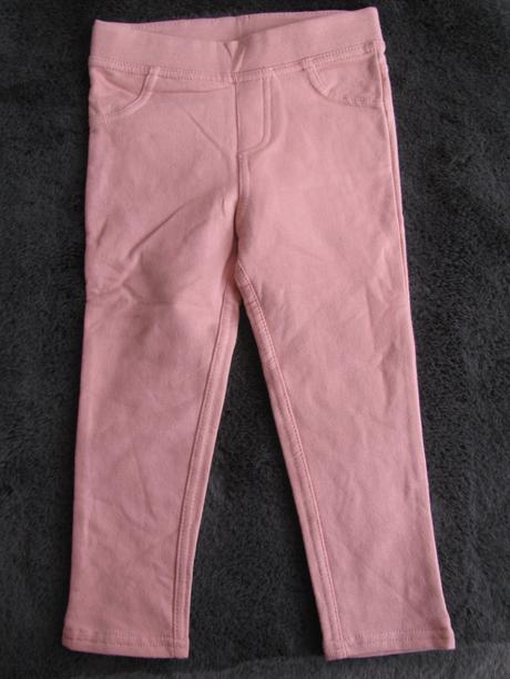 Elastické růžové přiléhavé tregíny, primark,98