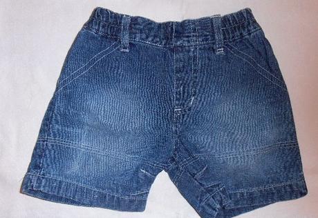 G225. džínové kraťasy 0-3 měs., st. bernard,62