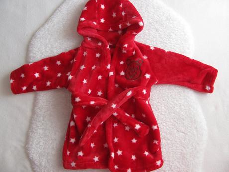 Malinově červený fleecový župan s kapucí disney, disney,68