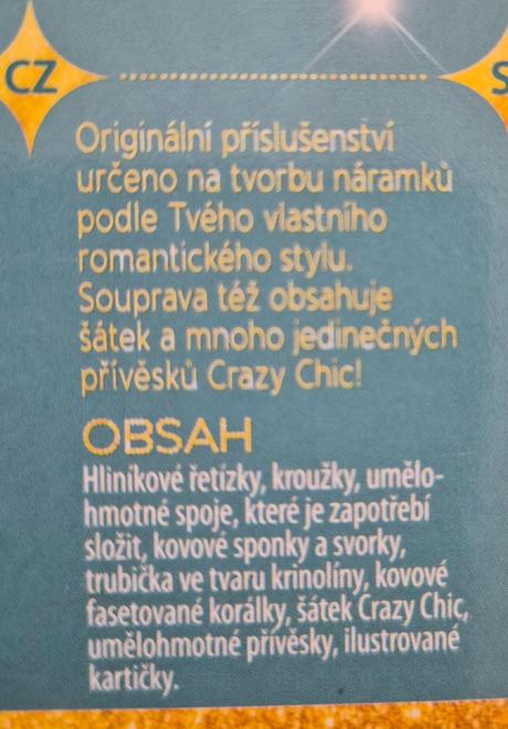 Kreativní sada crazy chic výroba náramků,