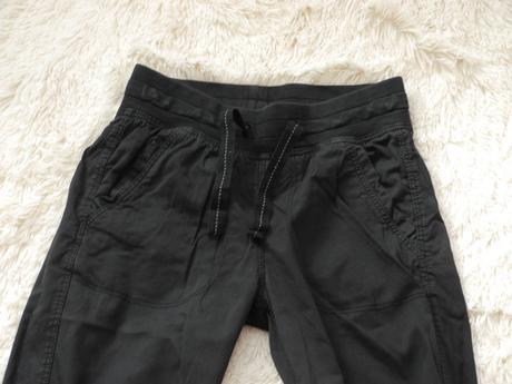Cerne 3/4 kalhoty bavlněné h&m 34, h&m,xs