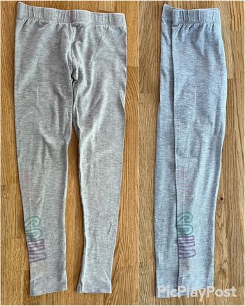 Leginy & elasťáky světle šedé vel. 128/134, 128