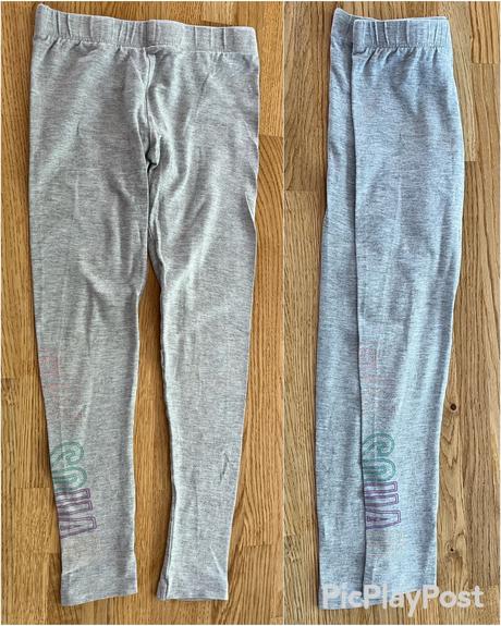 Leginy & elasťáky světle šedé vel. 128/134, 128