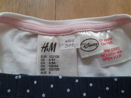 Letní pyžamo ledové království,ham,122/128,topstav, h&m,122