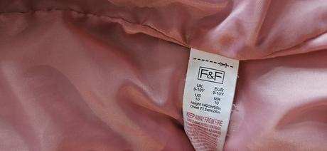 Dívčí růžová zimní bunda s kožíškem, vel.140, f&f, f&f,140