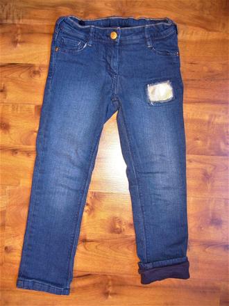 Dívčí zateplené rifle skiny c&a 116, c&a,116