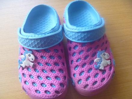 Růžovomodré crocsy s jednorožcem vel. 31, 31