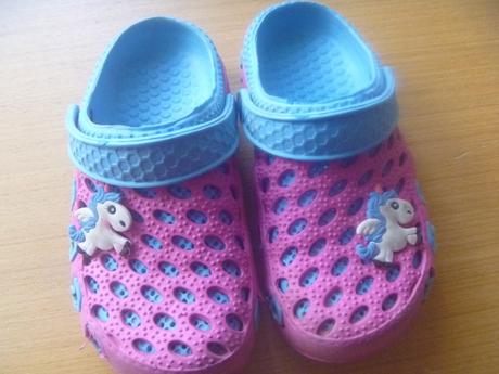 Růžovomodré crocsy s jednorožcem vel. 31, 31