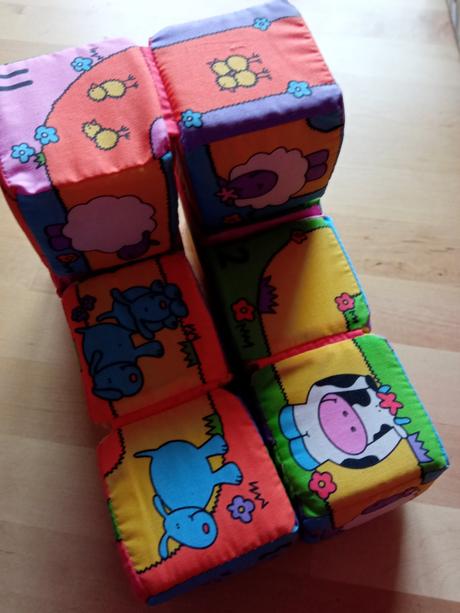 Látkové kostky-výuka číslic, 