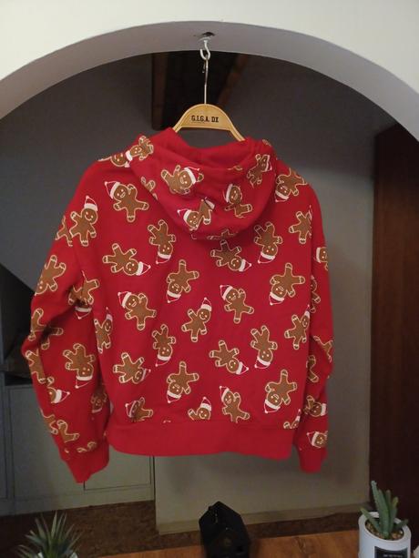 Vánoční mikina s perníčky 158/164, xs/s, esmara,164