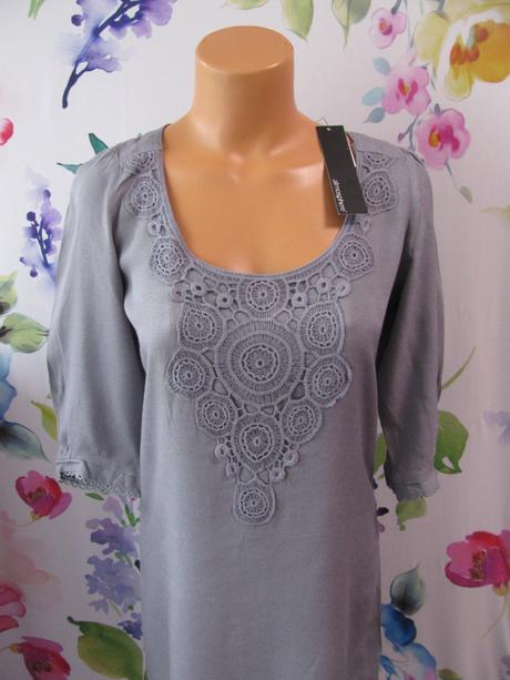 Šedé viskozové letní mini šaty, atmosphere,36