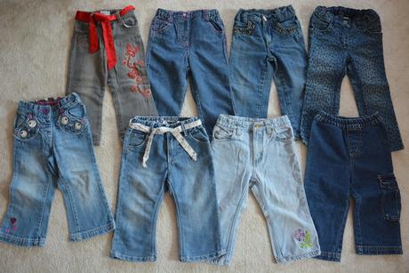 Kalhoty - rifle a džíny 12-18m, next,86
