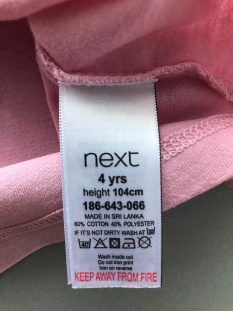 Triko next růžová 4roky 104cm duha flitry cupcakes, next,104