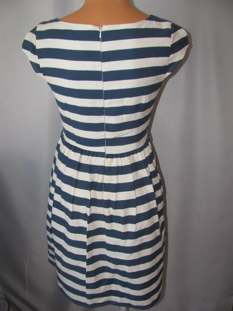 Dámské modro bílé pruhované letní šaty, atmosphere,40