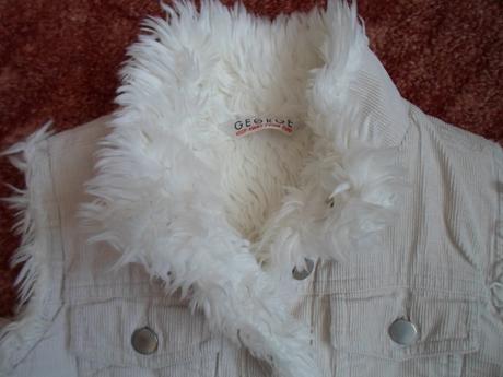 Smetanová béžová vesta vestička s kožíškem george, george,104
