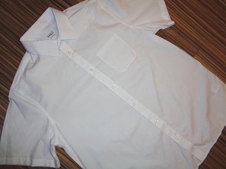 Bílá chlapecká košile, marks & spencer,176