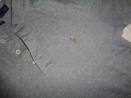 Šedé límečkové tričko ralph lauren, ralph lauren,m