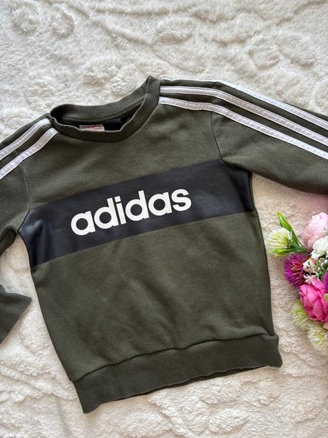 K11/ mikina zelená zn. adidas- v.4/5 let, adidas,110
