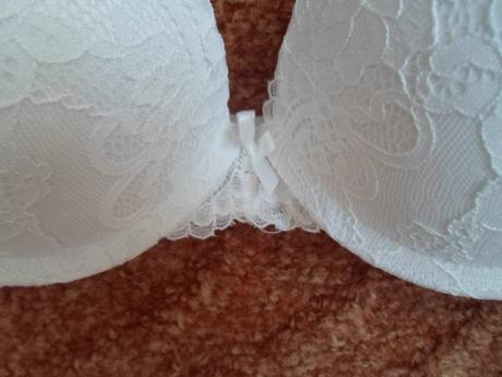 Bílá krajková podprsenka push up- 75b, new yorker,75b