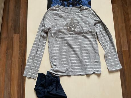 Triko a tílko a pruhované navíc, vel 146/152, 11-1, 152