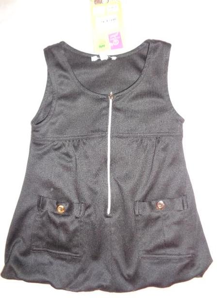 Nádherné černé silnější elastické šaty - šatovka, 98