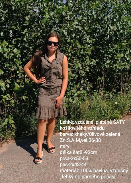 Šaty - vel 36-38,zn.s.a.m, s.a.m.,38