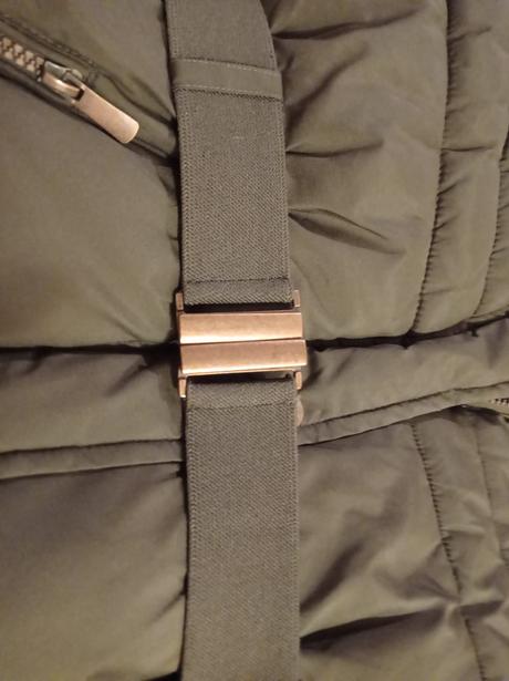 Zimní bunda, kabát teplý khaki, c&a,158