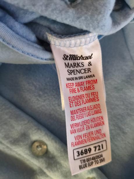 Overal teplý flaušový 62, marks & spencer,62