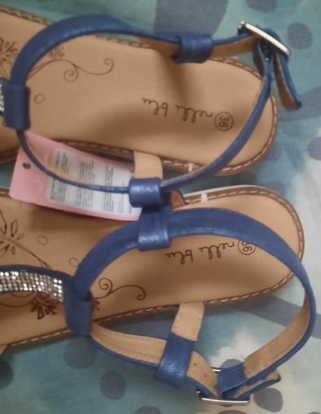 Sandále s kamínky, nelli blu,36
