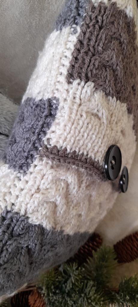 Pletený povlak na polštář chunky knit, 