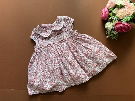 Šatičky s květy - v.0/3 měs., nutmeg,62