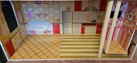 Dřevěný domeček pro panenky s vybavením - v.116cm, 