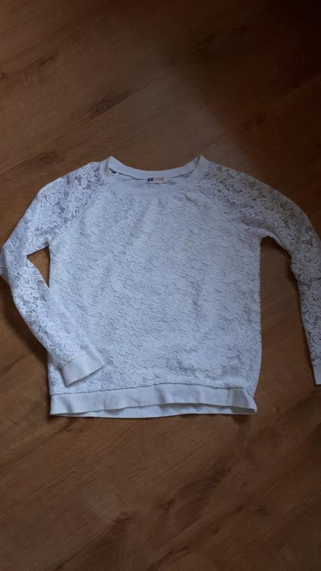 Dívčí kraječková mikina, h&m,146
