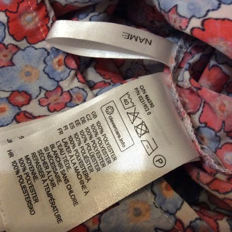 Letní květinkový overal s kapsami, h&m,140