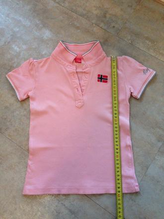 Růžové bavlna tričko napapijri límeček 4 r. unisex, 104
