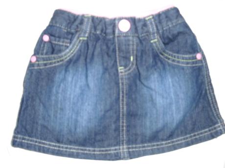 Nádherná riflová sukně s pružným nápletem, 92