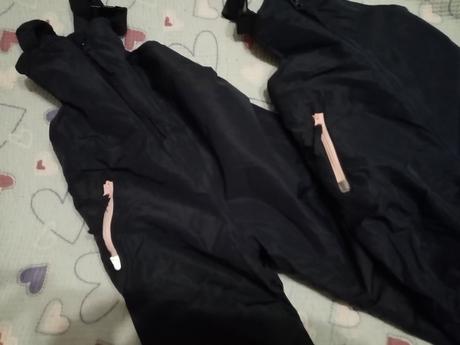 2x lyžařské oteplené kalhoty oteplovačky, 92