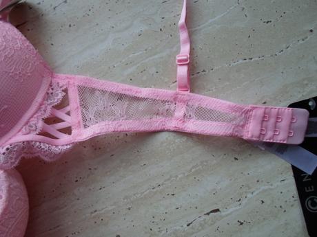Růžová krajková podprsenka super push 75c, new yorker,75c