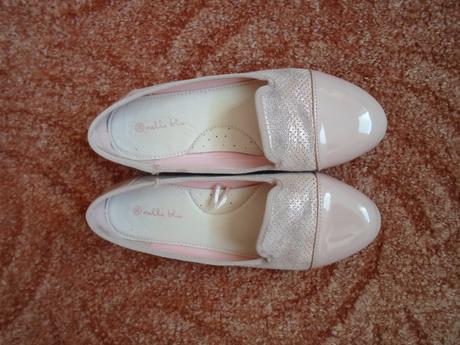 Růžové boty polobotky baleríny, nelli blu,36