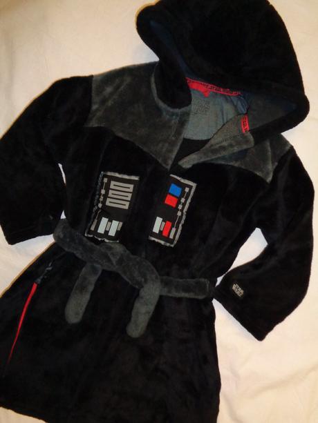 Luxusní černý flízový župan star wars, marks & spencer,116