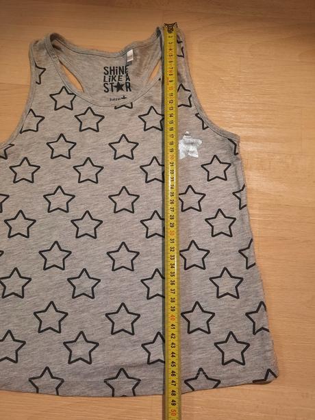 Tílko šedé s hvězdičkami ca, c&a,134