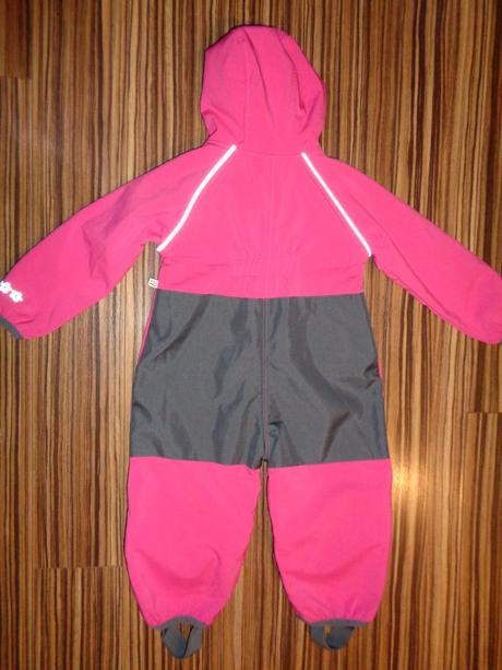 Super růžový softshellový overal s kožíškem, 74
