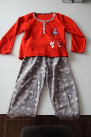 Dívčí teplé pyžamo, 122