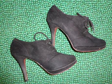 Černé semišové boty na vysokém podpatku graceland, graceland,39