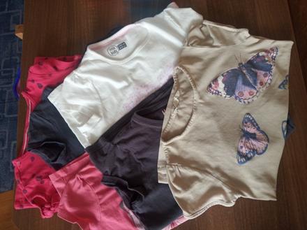 6x triko krátký rukáv, 134